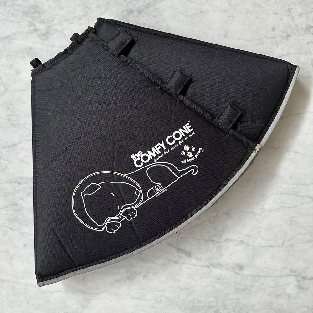 Comfy Cone Pet E-Collar for Dog XL X-Large Black Gently Used